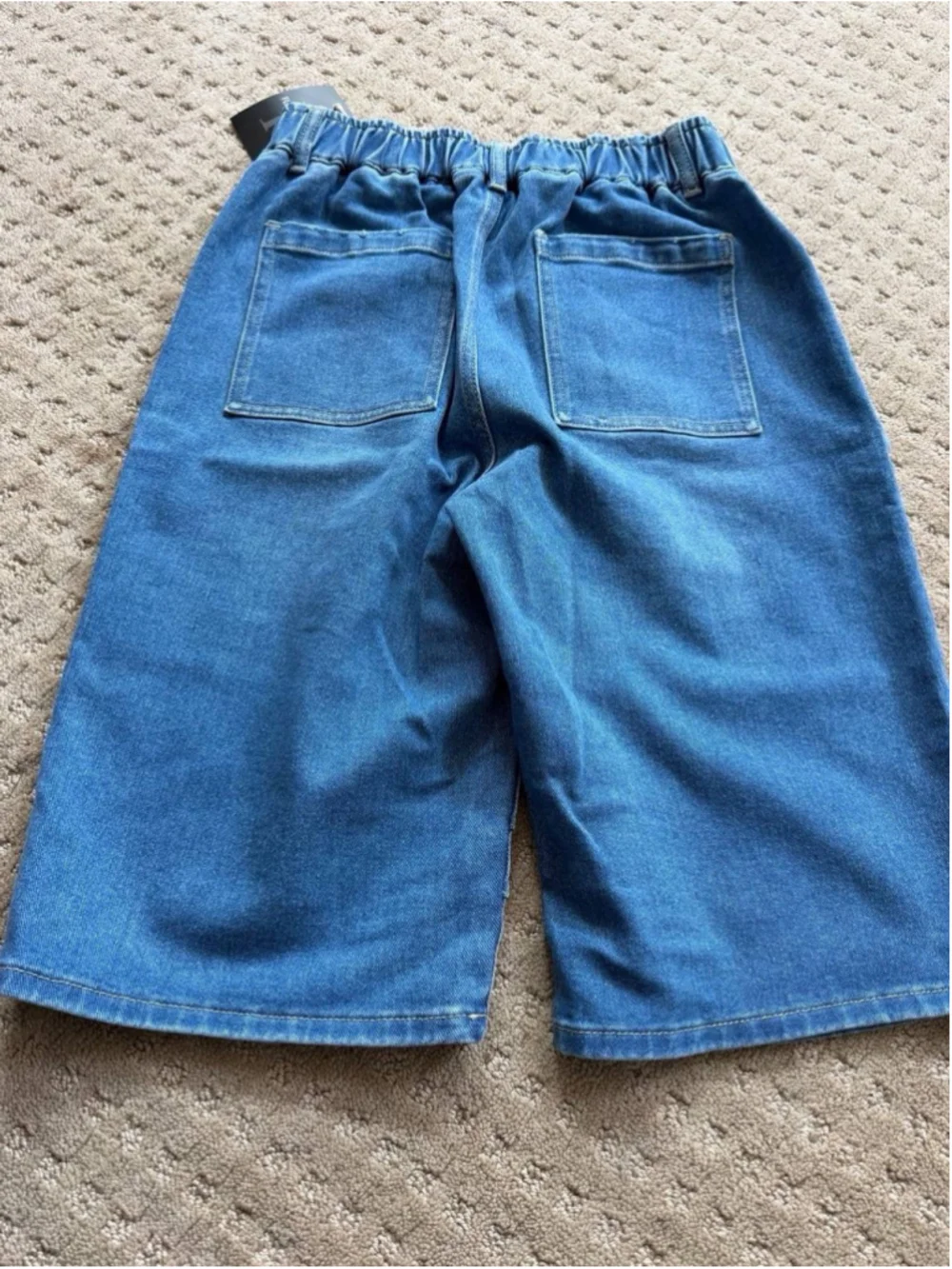Flamingals Straight Leg High Rise Denim Bermuda Shorts for Women L